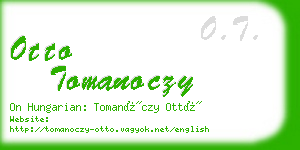 otto tomanoczy business card